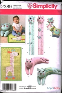 2389 Vintage Simplicity Sewing Pattern Infant Accessories Baby Gift Block Pillow - Picture 1 of 2