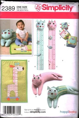 2389 Vintage Simplicity Sewing Pattern Infant Accessories Baby Gift Block Pillow - Image 1 of 2