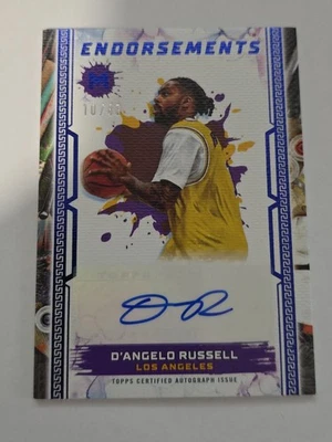 2024 TOPPS MOTIF D’ANGELO RUSSELL ENDORSEMENTS AUTO PARALLEL 10/49 #ME-DR - Image 1 of 4