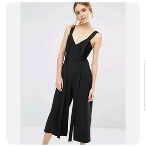 C/Meo Collective Jumpsuit Size M Black Lined Polyester Midi Length As New - Picture 1 of 4