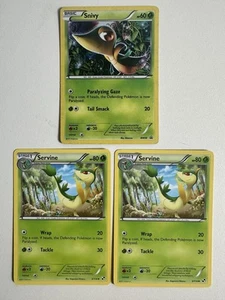 Pokémon Set Servine 3/114 x2 & Snivy BW06 2011 Black & White Promo Holo - Picture 1 of 8