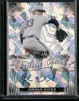 2021 Leaf Metal Draft #FS-JW2 Jordan Wicks Future Stars Autographs - Image 1 of 2