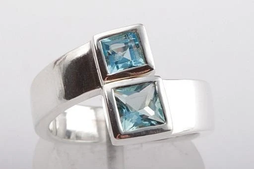 Topas Ring 925er Sterling Silber Blautopas Gr 51 Top! # - Bild 1 von 4