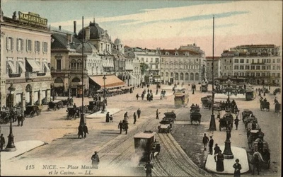 Nice France ~ Place Massena et le Casino ~ Mandarinette Liqueur sign - Image 1 of 2