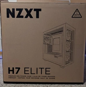 NZXT H7 Elite Mid Tower Case - Matte White  - Picture 1 of 4