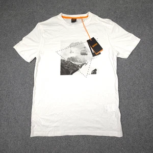 Hugo Boss Shirt Mens MEDIUM White Short Sleeve Crew Neck TShirt cotton Size M - Picture 1 of 10