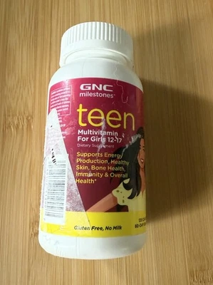 GNC Milestones Teen Multivitamin 120 Capsules 60 Day Supply 6/26 New - Image 1 of 3