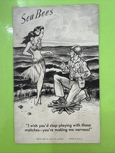1943-44 WWII Sea Bees Exhibit Supply Chicago Military Card Ex. Sup. Co. USA - Picture 1 of 6
