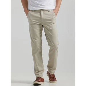 Lee Mens Beige Extreme Motion MVP Slim Fit Pants Straight Leg Size 38X32 NWT - Picture 1 of 9