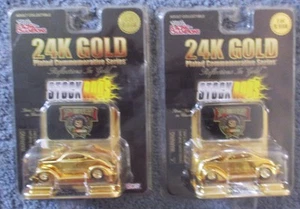 2 CAÑAS RACING CHAMPIONS ORO 24K STOCK 50th Nascar 1:64 Reflections in Gold #13 - Imagen 1 de 5