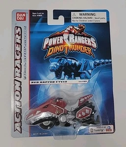 Power Rangers Dino Thunder 3" Red Raptor Cycle Action Racers 2003 Bandai 10836 - Imagen 1 de 20
