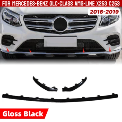 JES（JESSEVAN33）） 3X Pare-Choc Avant Noir Pour Mercedes-Benz GLC-Class AMG-Line X253 C253 2016-19