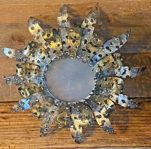 Aplique de luz de techo escultura brutalista MCM Sunburst de colección Francia Italia España - Imagen 1 de 15