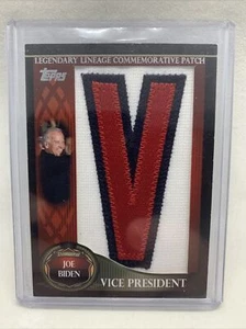2009 Topps Baseball Vice President Joe Biden Commorative Patch “T” 11/50 - Picture 1 of 2