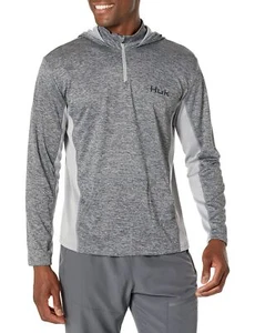 Huk Icon X Coldfront Hoodie (Overcast Grey Heather, Medium) - Picture 1 of 2