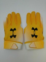 gold under armour football gloves
