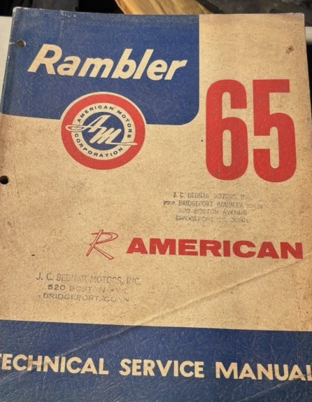 Manual De Reparación Del Servicio Técnico OEM De 1965 AMC Rambler American - Imagen 1 de 1