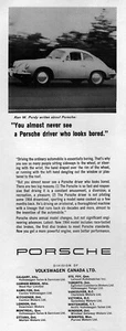 Porsche 356 C 1964 "Nunca aburrido" anuncio original - Imagen 1 de 1