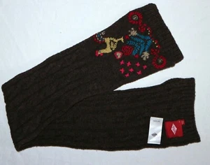 OILILY Girls Sz 4 Brown Merino Wool Rooster Scarf 6.5 X 37 EXC - Picture 1 of 6