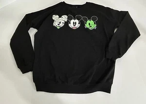 Disney Sweatshirt Children’s Medium Mickey Mouse Halloween Crewneck Black - Picture 1 of 9