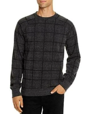 Threads 4 Thought Men's Plaid Print Sweatshirt Polyester-Cotton BLACK size S - Image 1 of 2