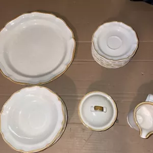 Mikasa Garden Club Serving Of 8 With Sugar Creamer Salad Saucer Serving Platter - Picture 1 of 12