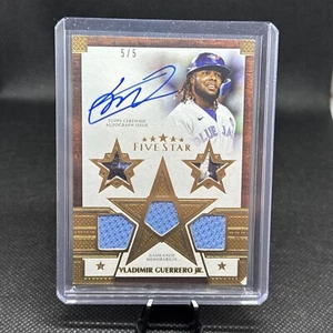 2023 Topps Five Star Vladimir Guerrero Jr. Quintuple Relic Auto 5/5 Game Used - Picture 1 of 3
