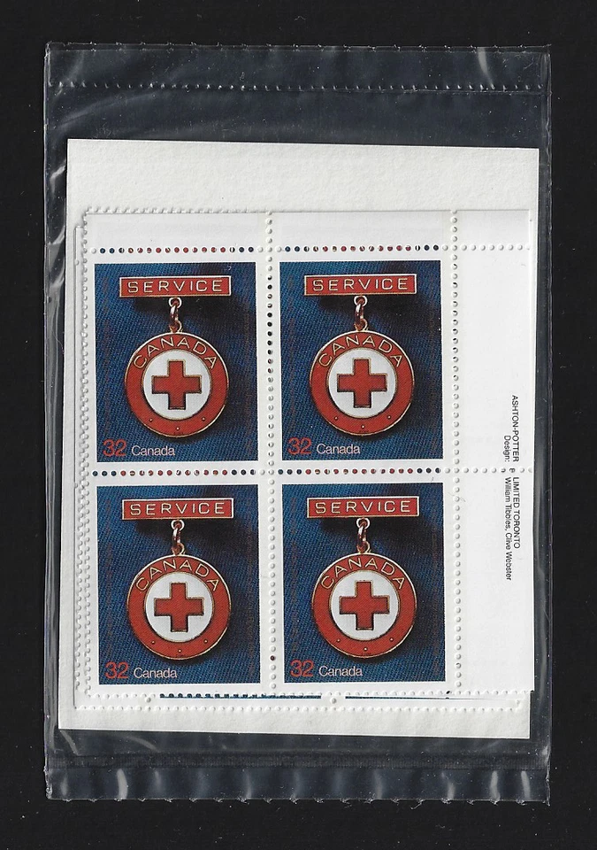Canada — Matched Set of Plate Blocks — 1984, Canadian Red Cross #1013 — MNH - Image 1 of 1