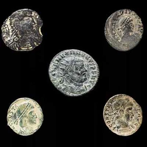 Roman Empire, 5 coins Lot. - Picture 1 of 3
