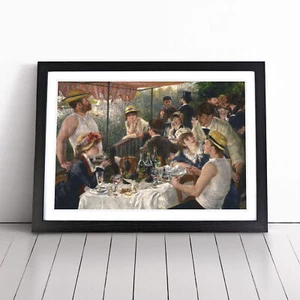Pranzo della festa in barca di Pierre-Auguste Renoir arte da parete su tela con cornice - Foto 1 di 9