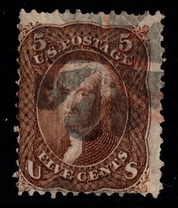 #95 F grill United States used fancy cancel