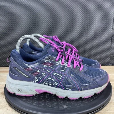 Asics Gel Venture 6 Niños Talla 5 Zapatos Púrpura Correr Tenis Atléticos Entrenadores Foto 1 de 4