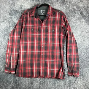Kuhl Shirt Mens Medium Red Plaid Eluxur Button Up Gorpcore Outdoor Pockets - Picture 1 of 8