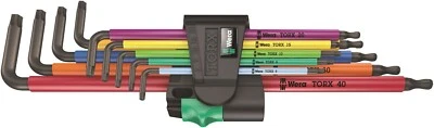 Wera 05024480001 967/9 TX XL 9 Piece Multicolour 1 Long L-Key Set Torq Screws - Image 1 of 3