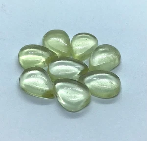 Lemon Quartz Pear Flat Back AAA Natural Loose Gemstone For Making All Jewelry - Picture 1 of 8