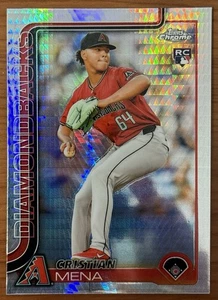 CRISTIAN MENA RC 2025 Topps Chrome PRISM #102 Arizona Diamondbacks Baseball Card - Picture 1 of 2