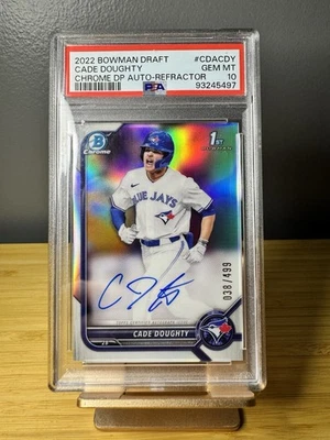 2022 Bowman Draft - Chrome Draft Pick Autographs Cade Doughty #CDA-CDY Refractor - Image 1 of 2