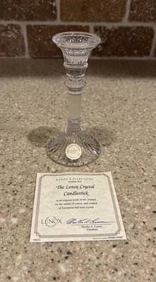 Vintage Lenox Crystal Candlestick Holder Made in Austria Full Lead 5 1/2” Tall - Image 1 of 4