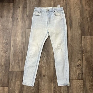 Pull & Bear Carrot Fit Jeans Distressed Blue Denim Men’s - Picture 1 of 11