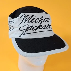 Michael Jackson Painters Cap Script Signature Vintage Stretch Fit Hat USA Made - Picture 1 of 11