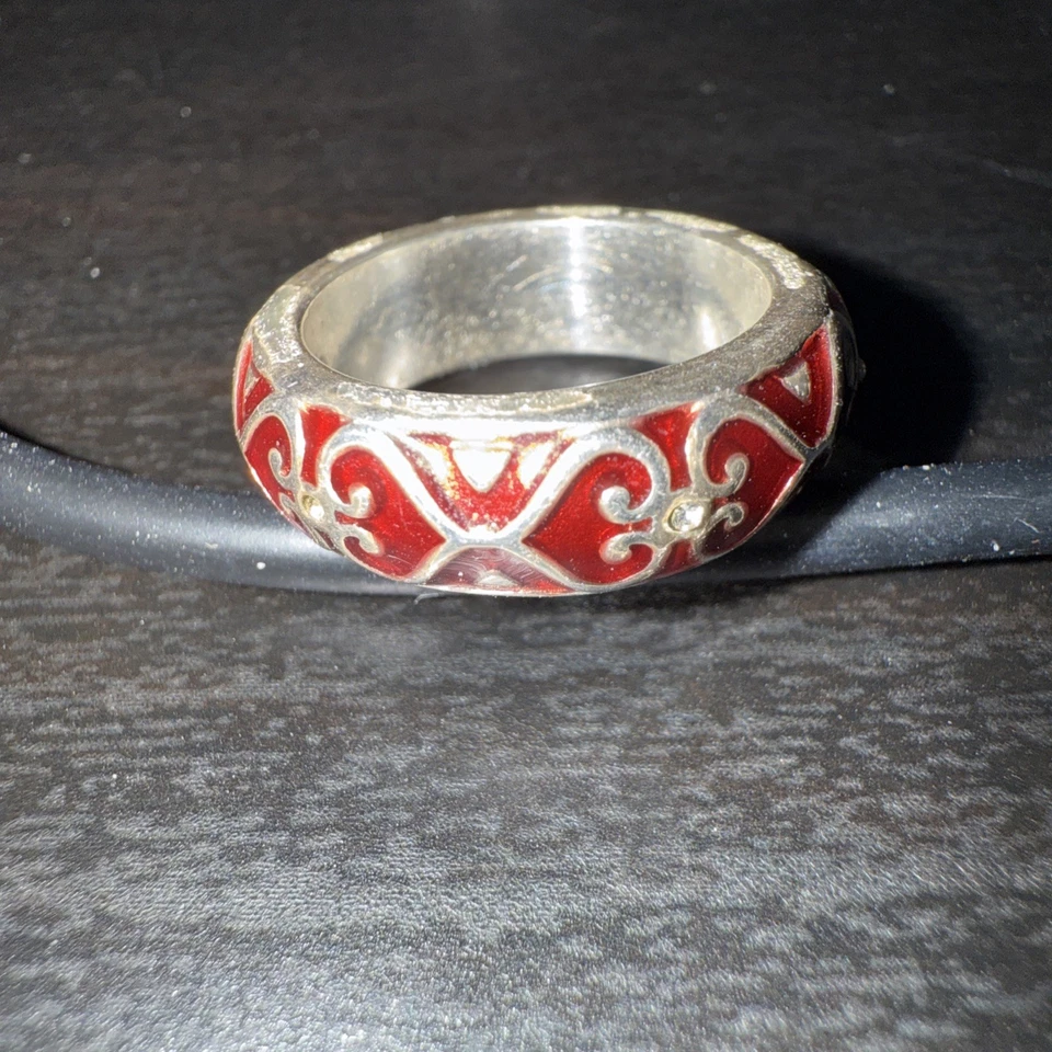 Brighton Encanto Red Silver Ring Size 6 - Image 1 of 4