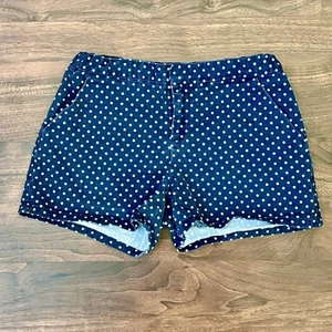 Gap Kids Navy Polkadot Shorts With Pockets & Adjustable Waist Girl’s Size 14 Reg - Picture 1 of 10