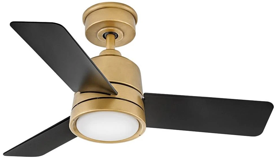 Ventilador de LED Hinkley Chet Black Heritage latão classificação úmida 36" com controle remoto - Imagem 1 de 1