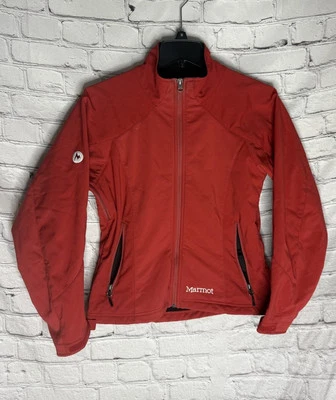Jaqueta feminina Marmot Windstopper forro de lã concha macia, zíper, vermelha tamanho pequeno - Imagem 1 de 4