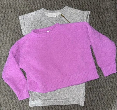Suéter y vestido gris morado Gap para niñas talla pequeña Foto 1 de 4