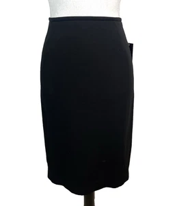 Liz Claiborne Skirt size 8 Classic Black Straight Knee Career Professional Suit - Picture 1 of 8