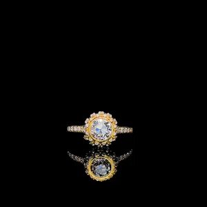 Euro 1.00 Lab Grown Diamond Engagement Ring Wedding Ring IGI Certified 14 KT - Picture 1 of 12