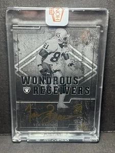 2017 Panini Majestic Tim Brown Auto Wondrous Receivers Gold Ink 1/2 Raiders HOF - Picture 1 of 5