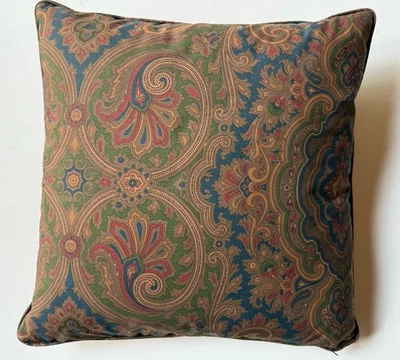 ¡Nuevo! ALMOHADA DECORATIVA BRIANNA RALPH LAUREN Vintage *BRIANNA Paisley Azul Nueva con Etiquetas Foto 1 de 4