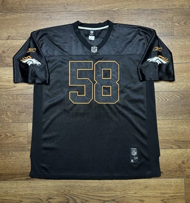 Camiseta deportiva Von Miller #58 Denver Broncos Black Field Reebok NFL talla 54 Foto 1 de 4